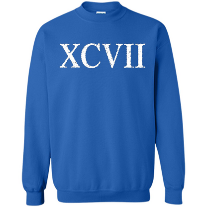 Roman Numeral 97 XCVII T-shirt Royal