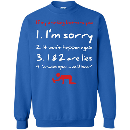 Beer T-shirt If My Drinking Bothers You T-shirt Royal