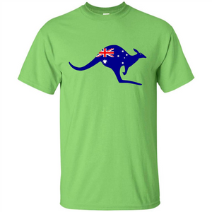 Australian Flag Kangaroo T-shirt Australia Vacation T-shirt