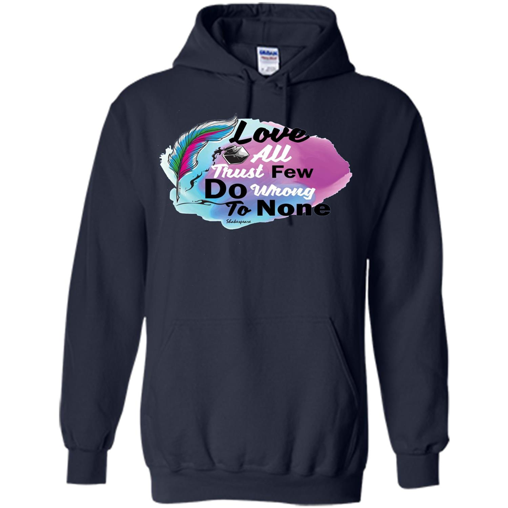 Love All Trust Few Do Wrong To None T-shirt Navy