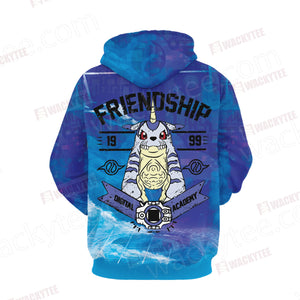 Digimon The Crest Of Friendship Unisex 3D Hoodie