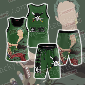 One Piece Roronoa Zoro Minimalist 3D Tank Top