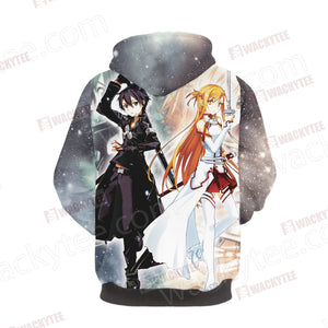 Sword Art Online Kirito And Asuna Unisex 3D Hoodie