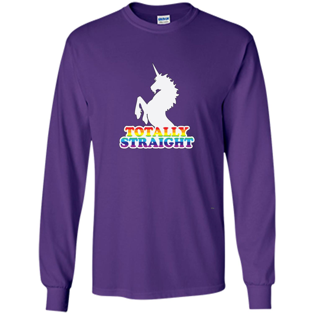 Totally Straight Unicorn T-shirt Purple