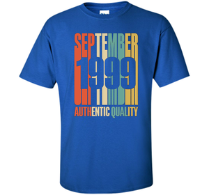 Retro Sept 1999 T-Shirt 18 yrs old Bday 18th Birthday T-shirt