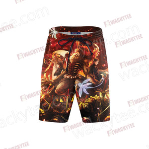 Fairy Gone 3D Beach Shorts