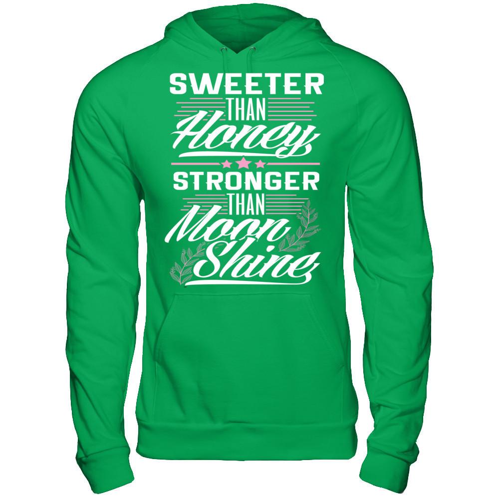 Sweeter Than Honey, Stronger Than Moon Shine Gildan - Pullover Hoodie Irish Green