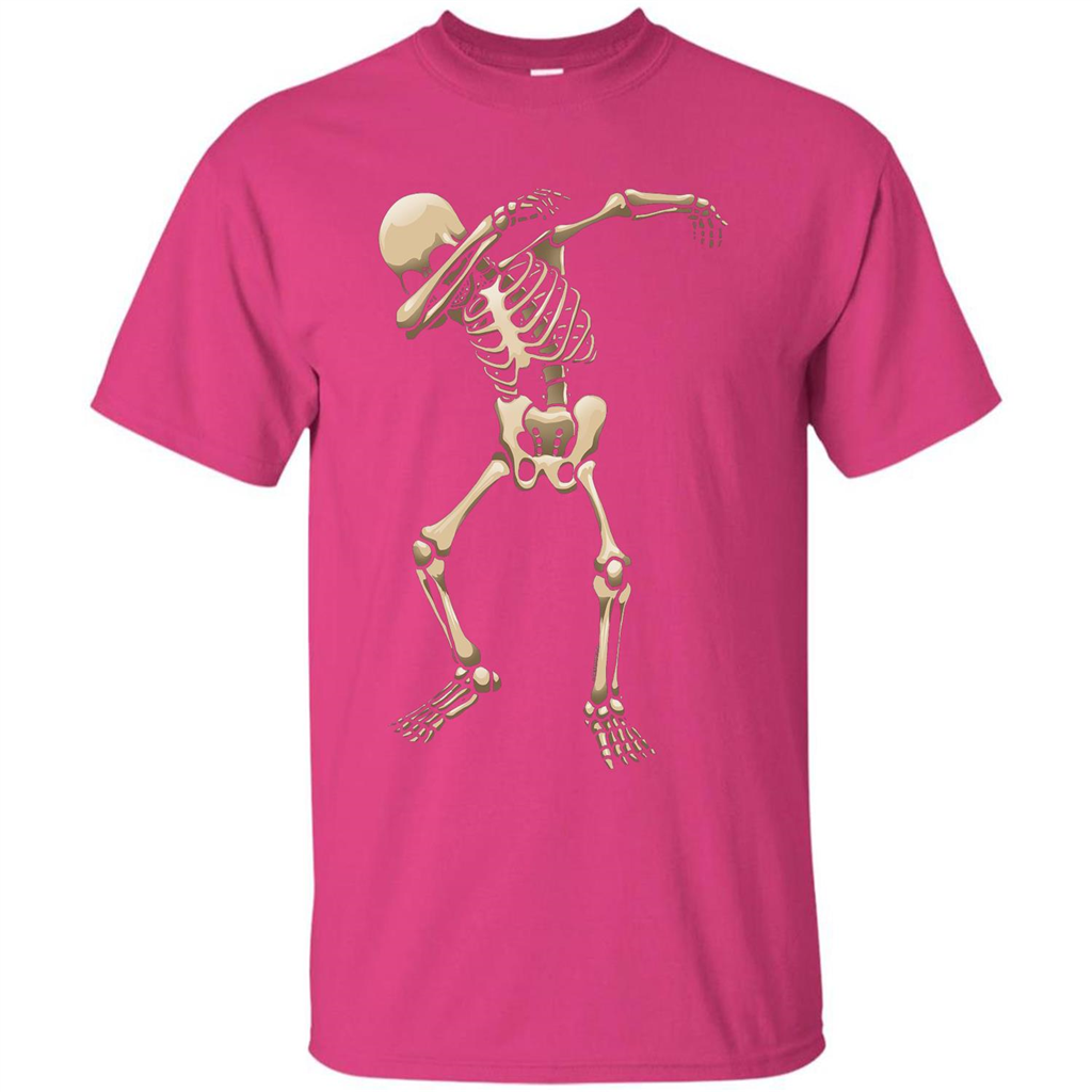 Halloween T-shirt Dabbing Skeleton T-shirt Heliconia