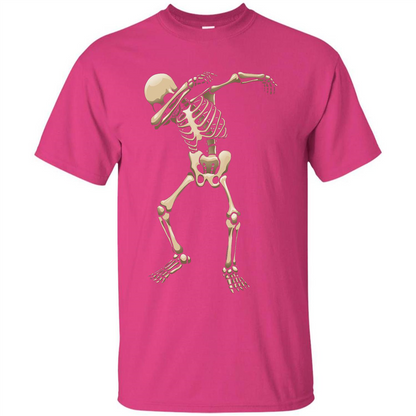 Halloween T-shirt Dabbing Skeleton T-shirt Heliconia