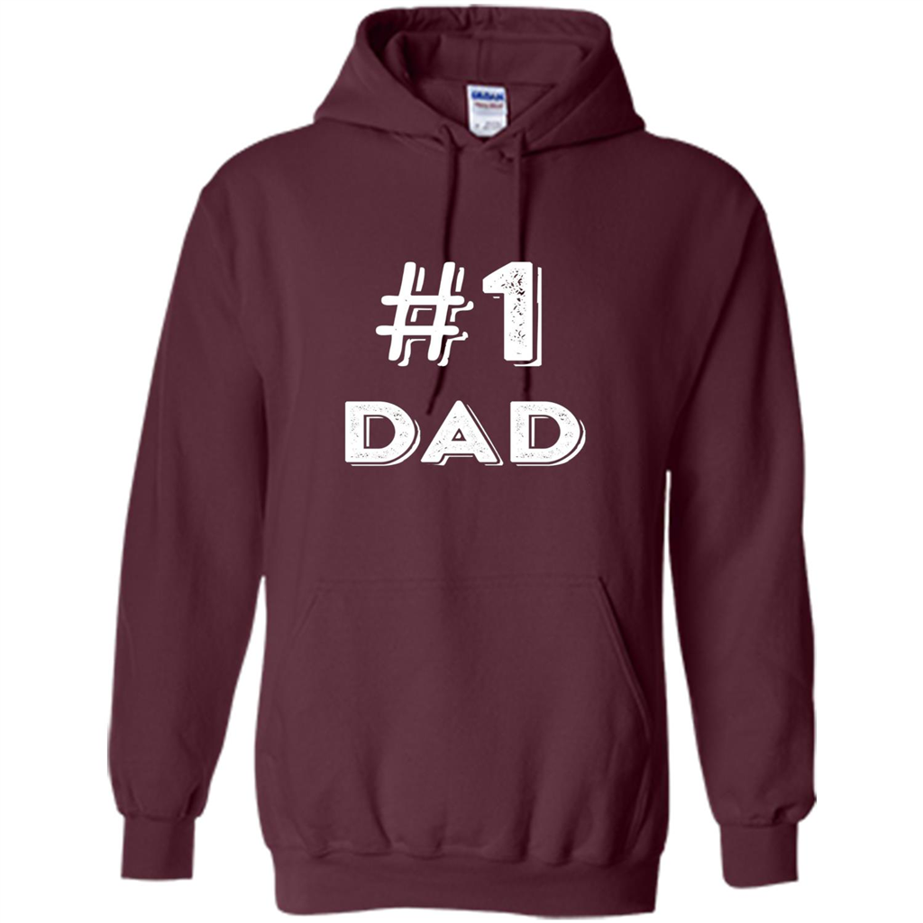 Fathers Day T-shirt Dad No.1 T-shirt Maroon