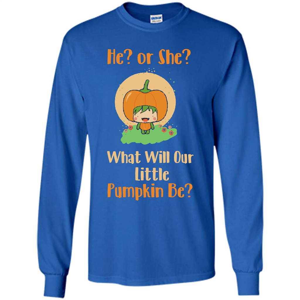 Halloween T-shirt What Will Our Little Pumpkin Be T-shirt