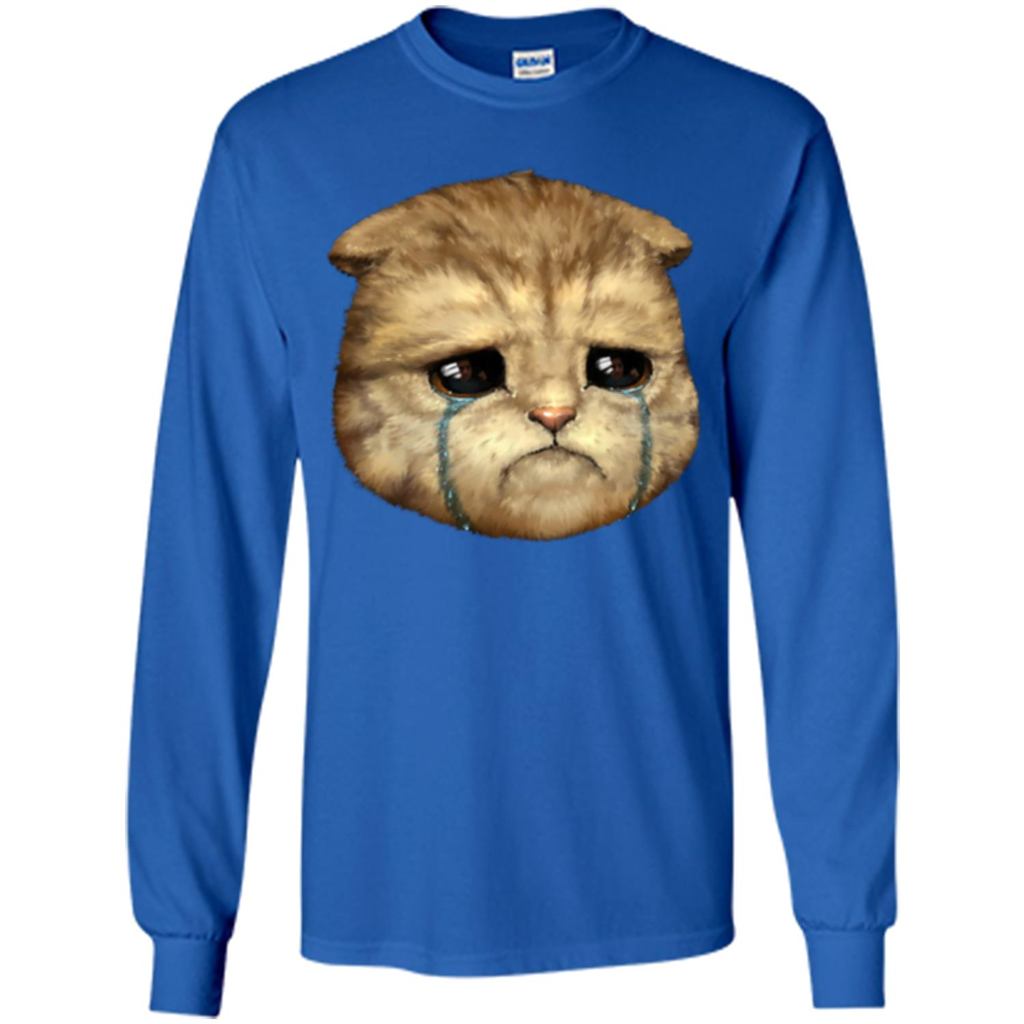 Cat Lovers T-shirt Cat Crying Royal