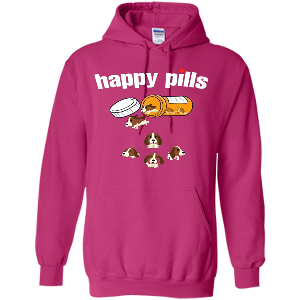 Dog Lover T-shirt Happy Pills T-shirt Heliconia