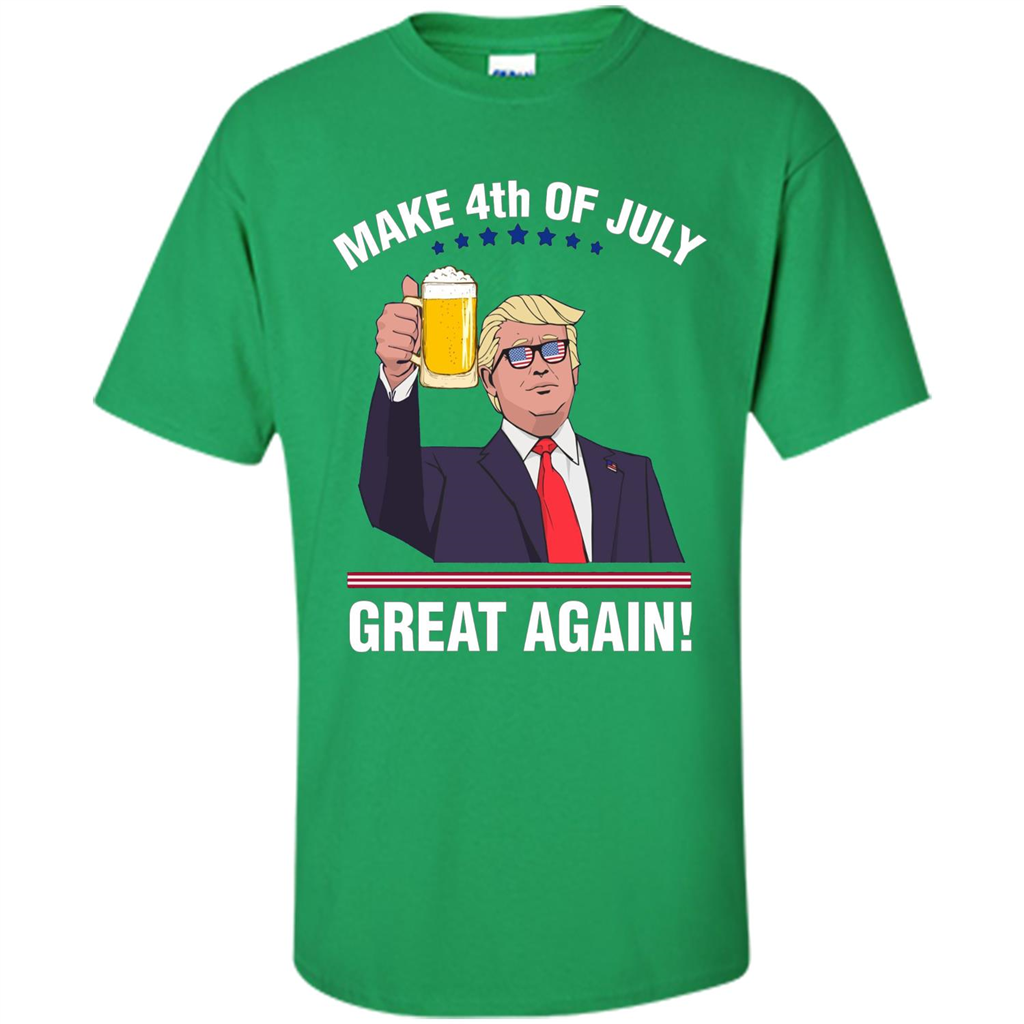 American T-shirt Make 4th Of July Great Again Irish Green