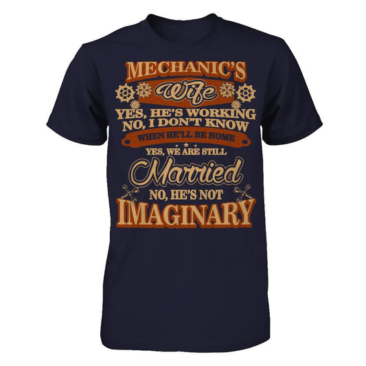 Mechanic's Wife Yes He's Working No I Don't Know Next Level - Unisex Fitted Tee Midnight Navy