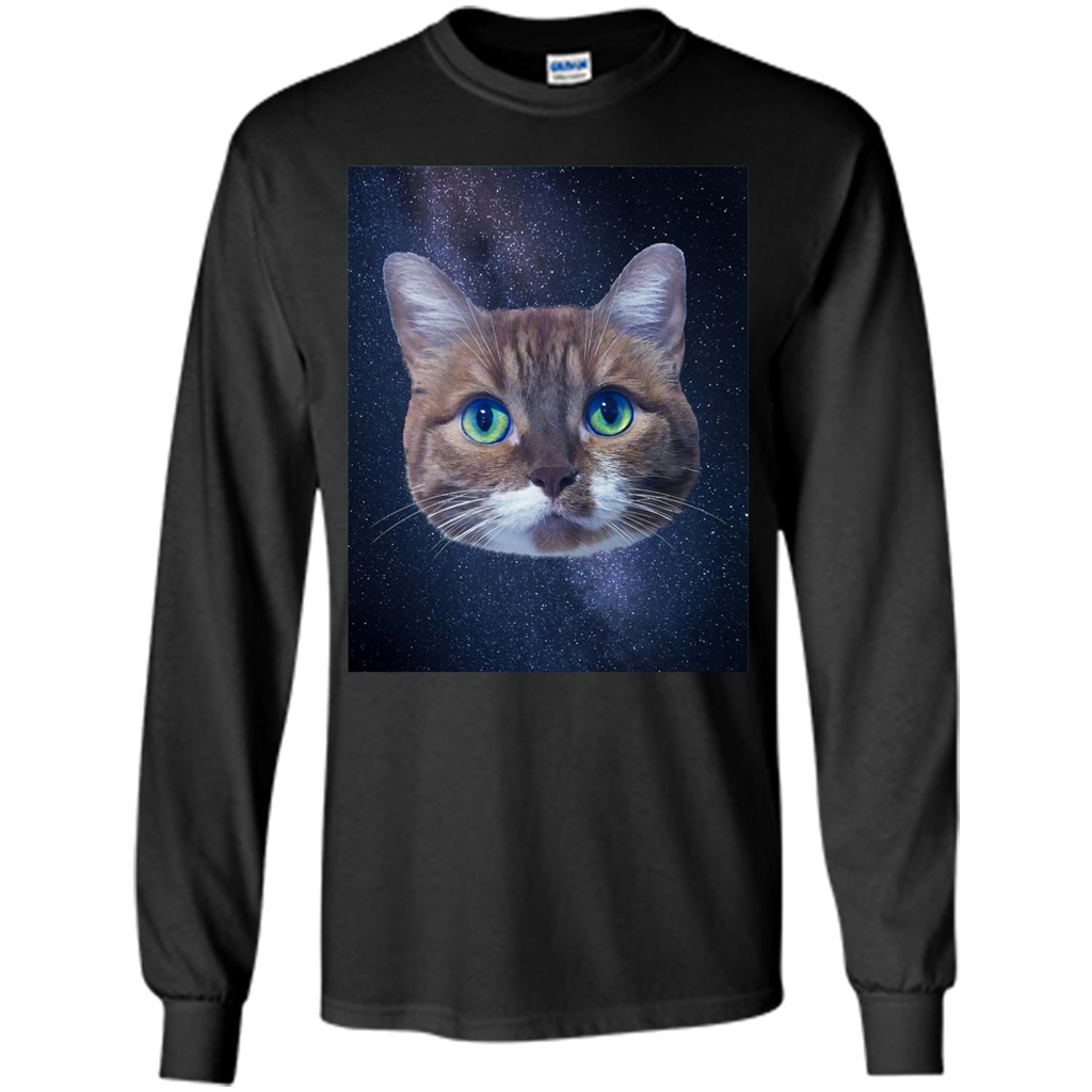 Galaxy Cat T-shirt Black
