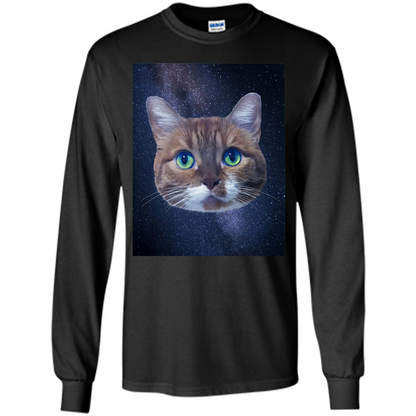Galaxy Cat T-shirt Black