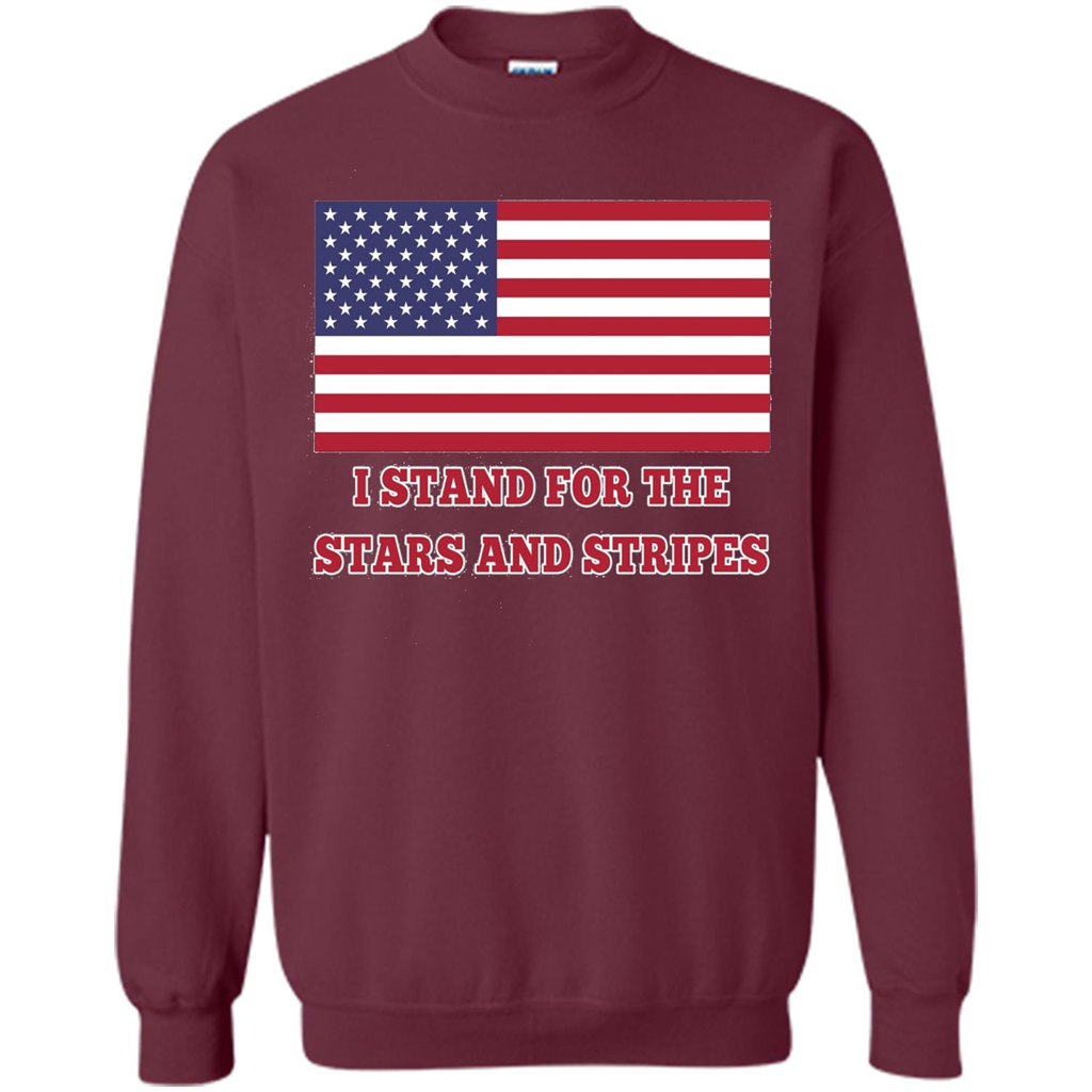I Stand For The Star And Stripes American Flag T-shirt Maroon