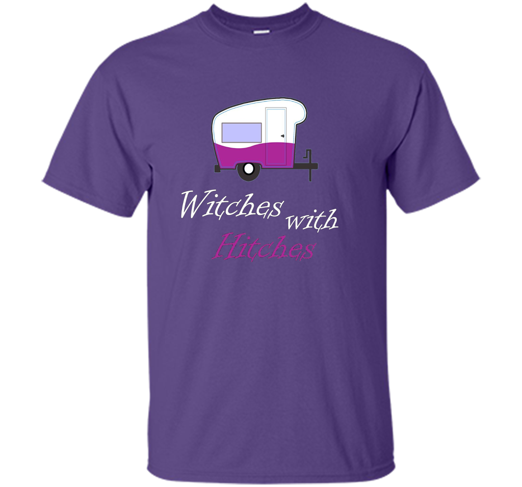 Camping T-shirt Witches With Hitches T-shirt Purple