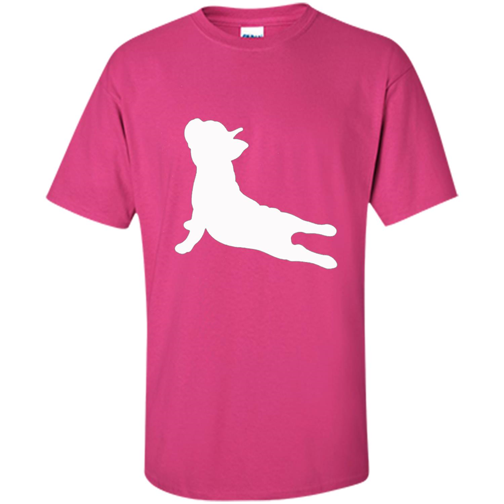 French Bulldog Yoga T-shirt Heliconia