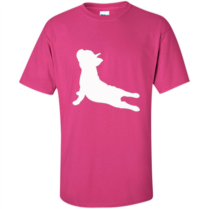 French Bulldog Yoga T-shirt Heliconia