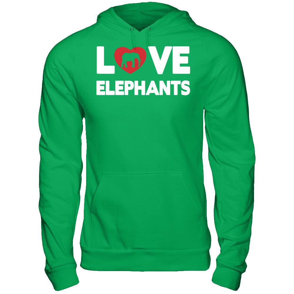 Love Elephants Gildan - Pullover Hoodie Irish Green