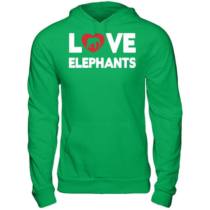 Love Elephants Gildan - Pullover Hoodie Irish Green