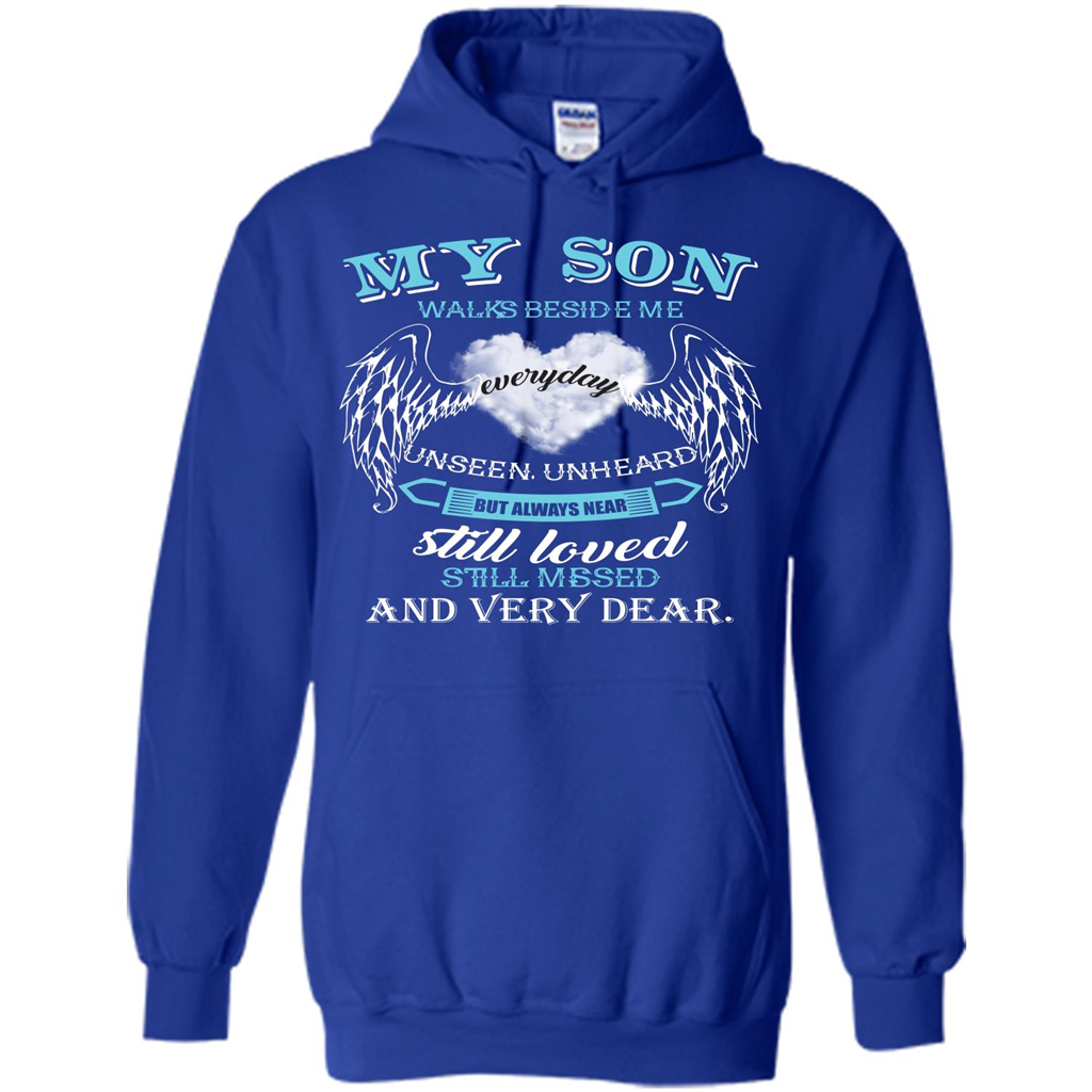 Parent T-shirt My Son Walks Beside Me Everyday Unseen Unheard T-shirt Royal