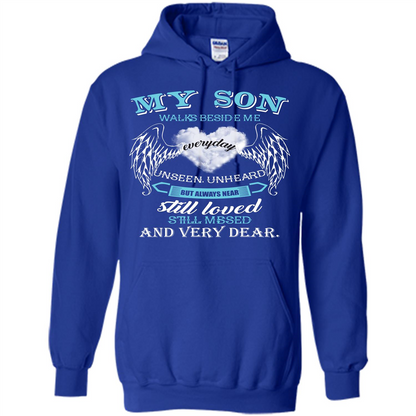 Parent T-shirt My Son Walks Beside Me Everyday Unseen Unheard T-shirt Royal