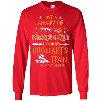 Harry Potter T-shirt Just A January Girl Living In A Muggle World