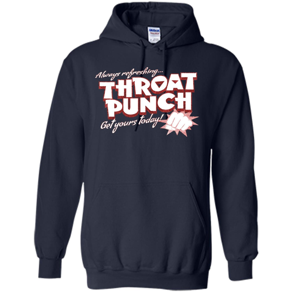 Distressed Refreshing Throat Punch Get Your Today T-Shirt Navy