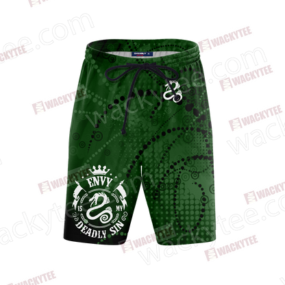 The Seven Deadly Sins - Envy 3D Beach Shorts