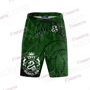 The Seven Deadly Sins - Envy 3D Beach Shorts