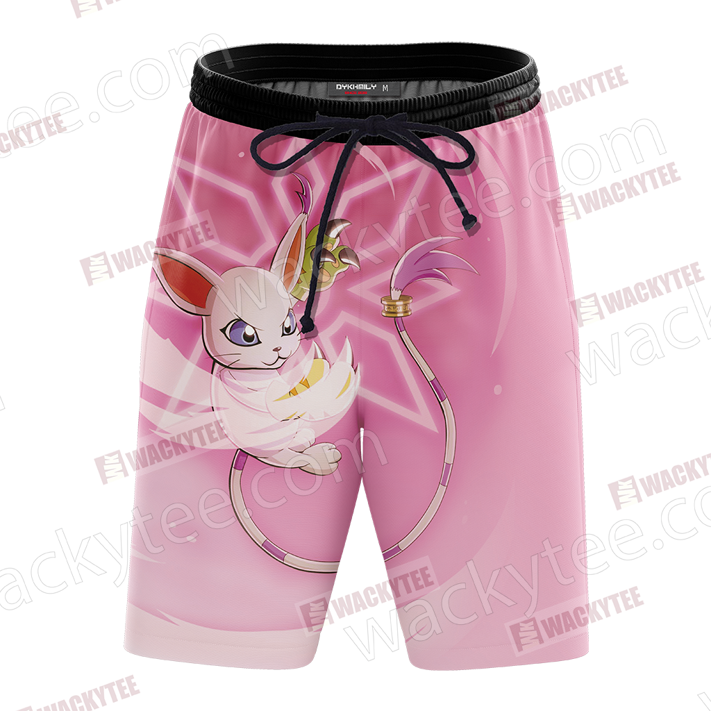 Digimon Gatomon 3D Beach Shorts
