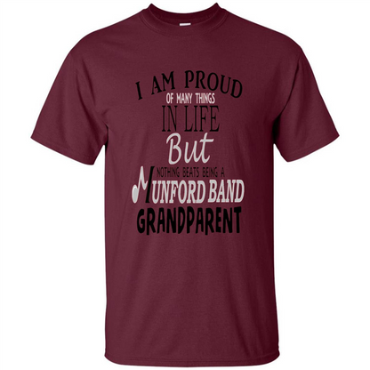 Proud Grandparent T-shirt Nothing Beats Being A Grandparent Maroon