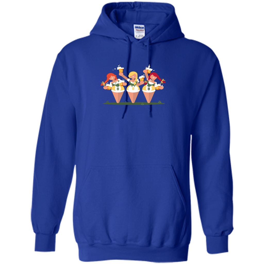 Girls with Steins Beers Oktoberfest T-shirt Royal