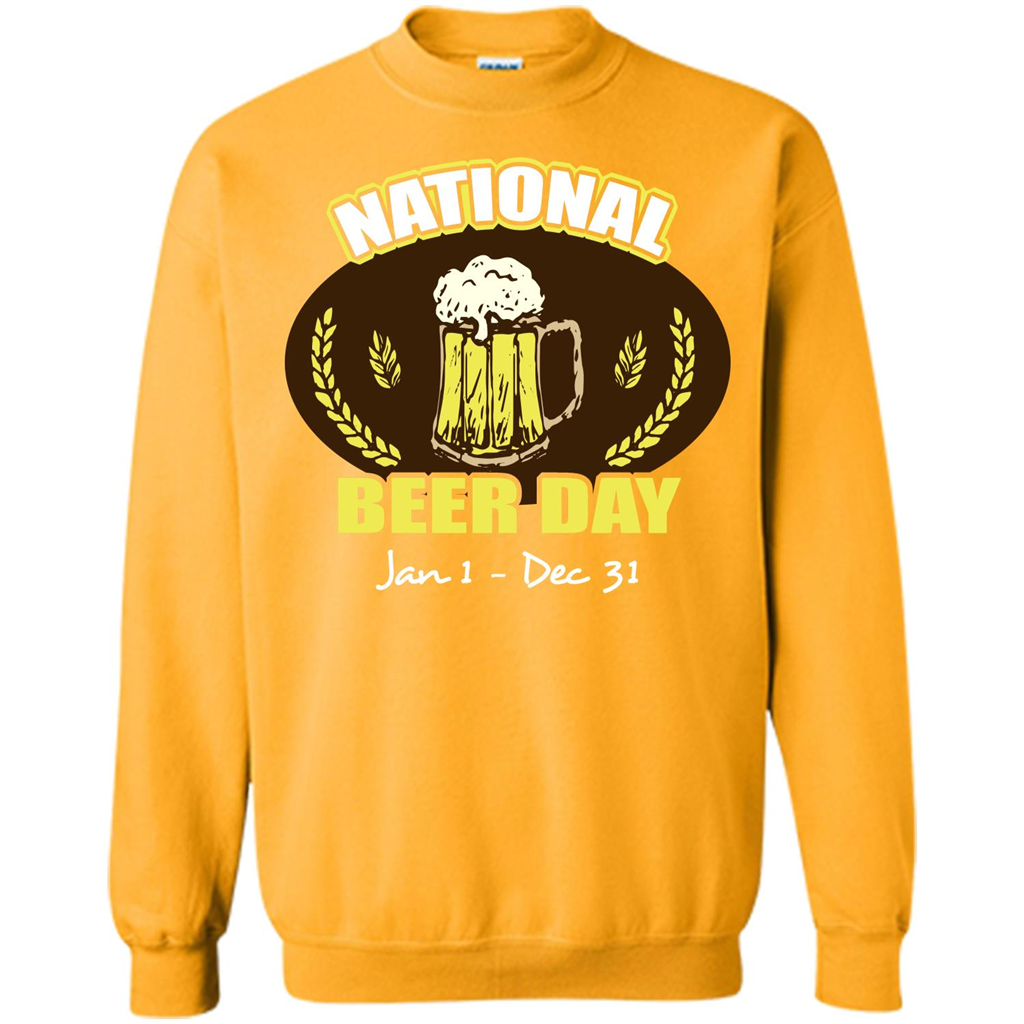 Beer T-shirt National Beer Day Jan1-Dec 31 Gold