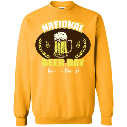 Beer T-shirt National Beer Day Jan1-Dec 31 Gold