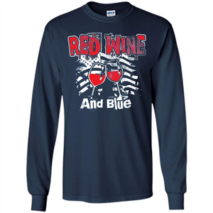 Independence Day T-shirt Red Wine And Blue