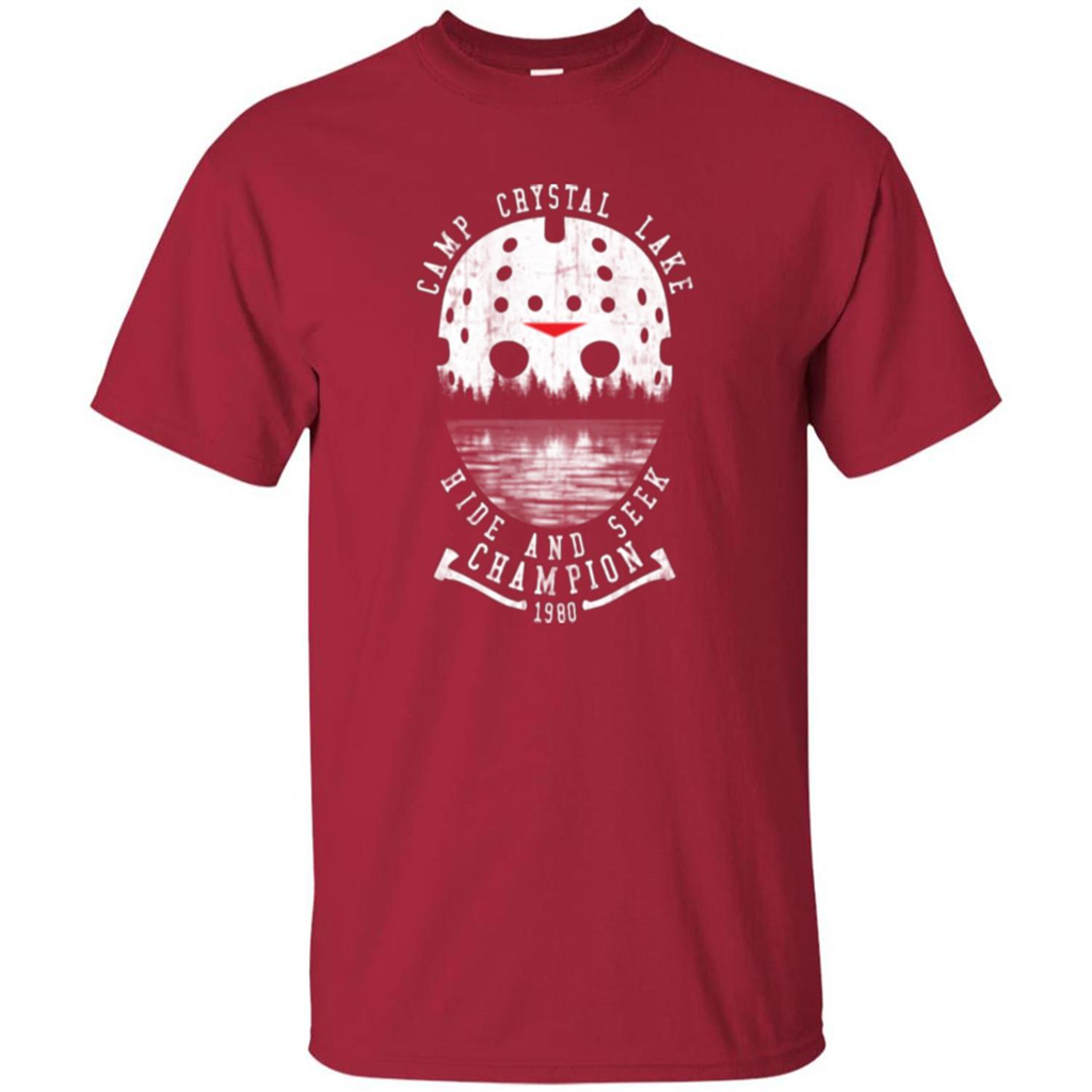 Camp Crystal Lake T-shirt Hide And Seek Champion 1980 Cardinal