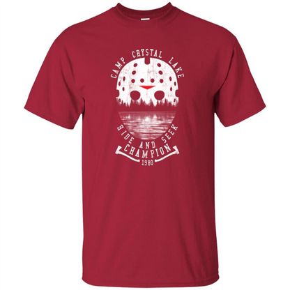 Camp Crystal Lake T-shirt Hide And Seek Champion 1980 Cardinal