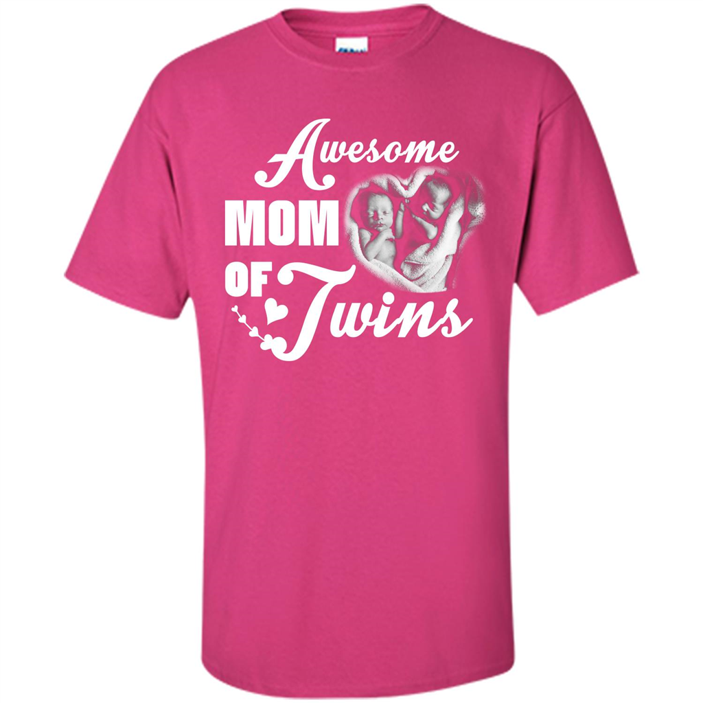 Mommy T-shirt Awesome Mom Of Twins Heliconia