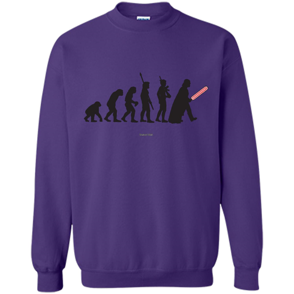 Movies Lover T-shirt Human Evolution Purple