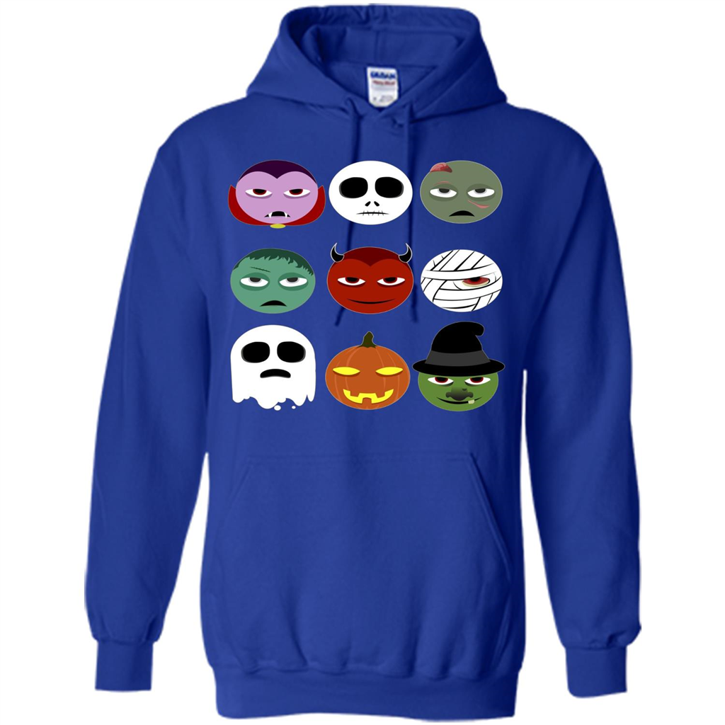 Halloween Emoji T-shirt Royal