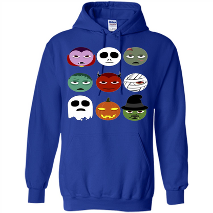 Halloween Emoji T-shirt Royal