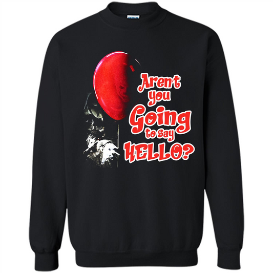 Halloween T-shirt Aren't You Going To Say Hello T-shirt Black