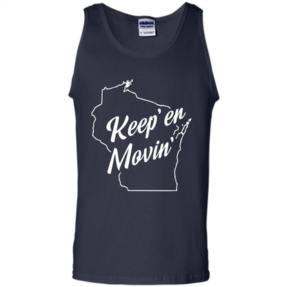 Keep Er Movin WI State T-Shirt Navy