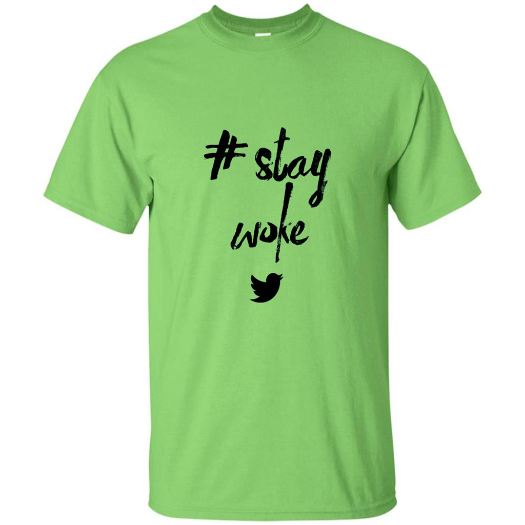 Black Lives Matter T-Shirt Stay Woke Lime