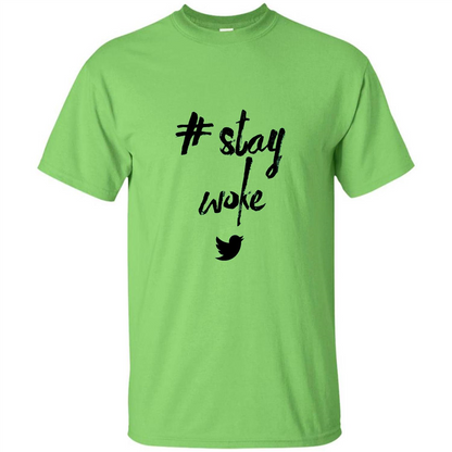 Black Lives Matter T-Shirt Stay Woke Lime