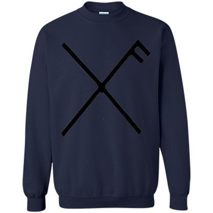 Gibu Auja T-Shirt Norse Viking Good Luck Symbol Odin Thor Navy